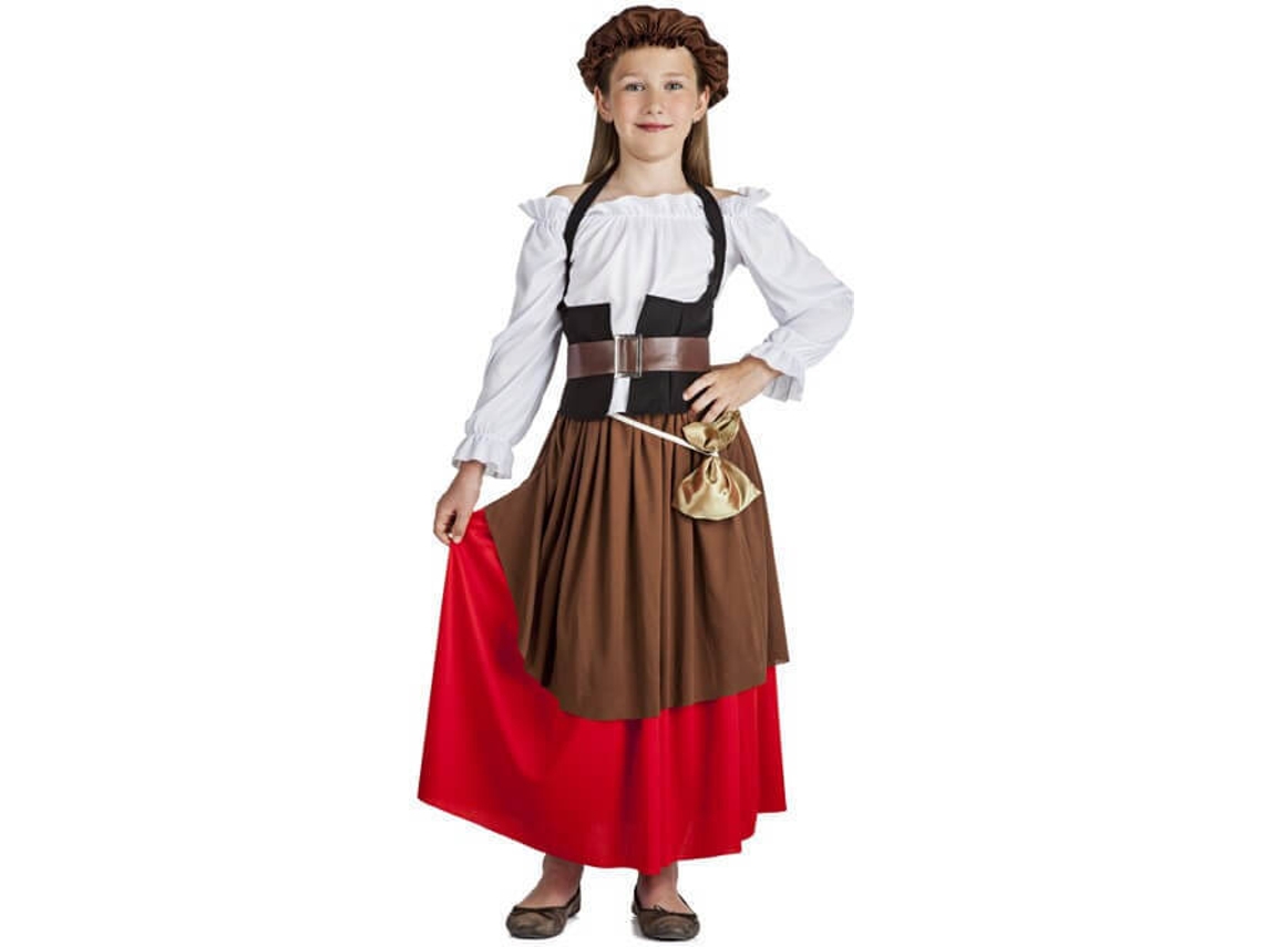 Disfraz de Niña DISFRAZZES Mesonera Medieval (Talla: 5 a 6 años)
