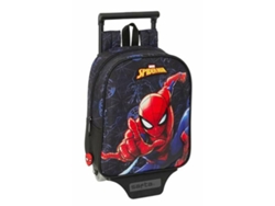 Mochila escolar con ruedas Spider-man Attack (negra - poliéster 300d)