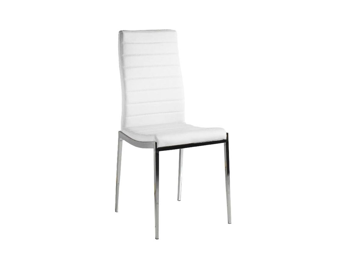 Conjunto de 4 Cadeiras de Jantar Ecopele Silvestre MOMMA HOME (Branco - Polipele -42x53x97 cm)