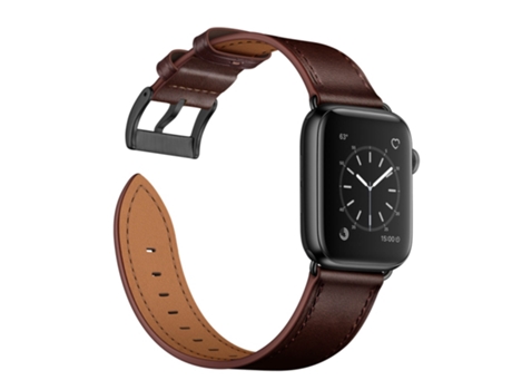Correa Apple Watch 41mm / 40mm y 38mm Cuero auténtico Marrón oscuro AVIZAR