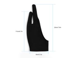 Guantes de dibujo artístico de dos dedos, resistentes a las manchas, reducen la fricción, para tabletas gráficas, Ugee Huion Bosto, talla universal.