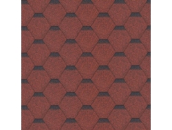 Tejas bituminosas Hexagonal Rock H-RED de color rojo - la techumbre bituminosa