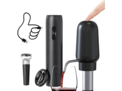 Abridor y aireador de botellas de vino eléctrico, set de regalo para amantes del vino, chrui
