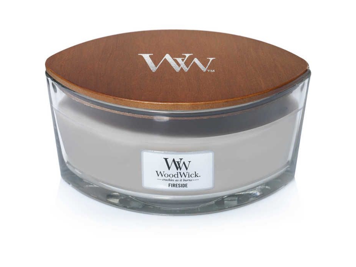 Velas de vidrio gris/plateado Woodwick 76106e