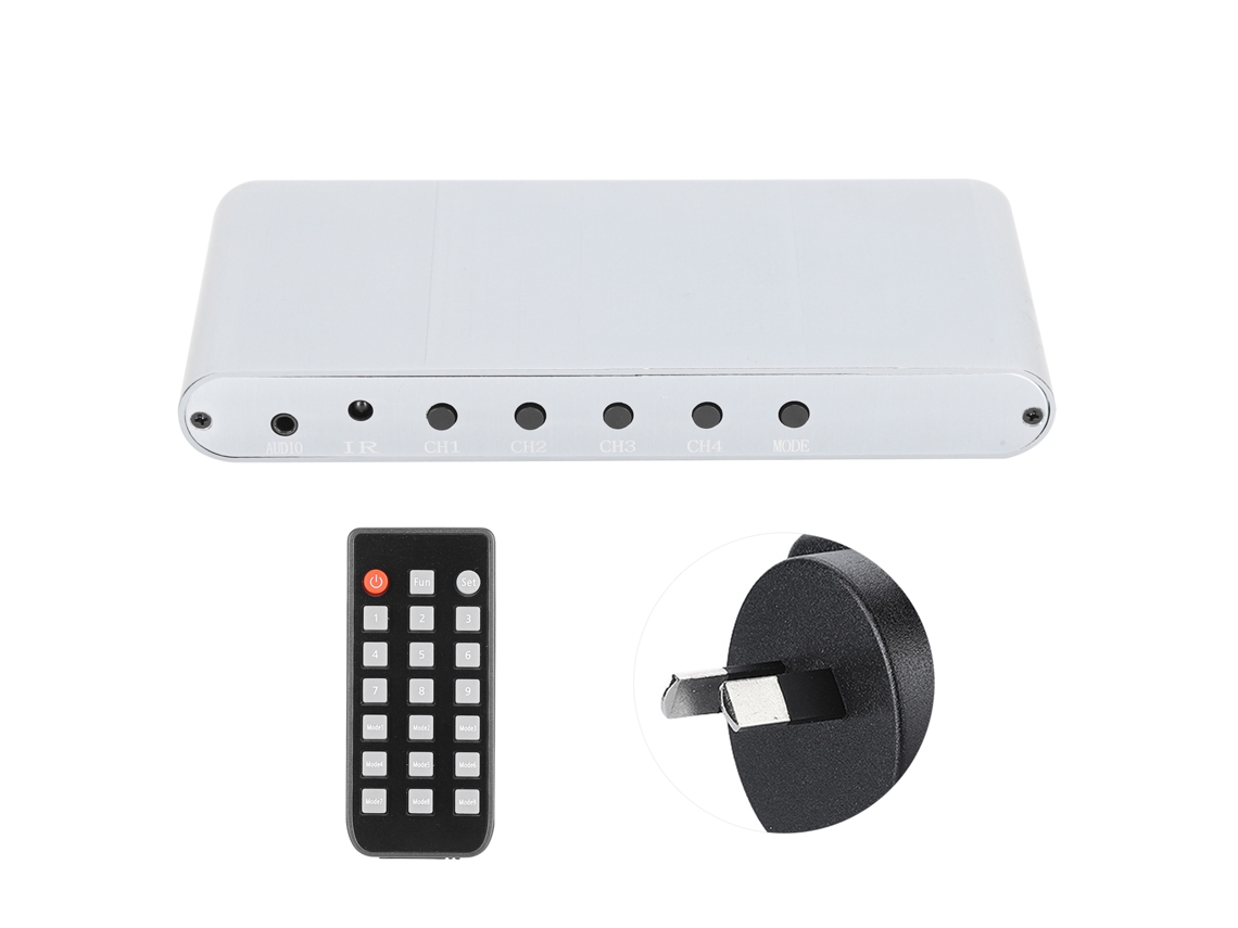 Divisor Hdmi Ultra Hd Switch Hdmi De 4 Puertos Con Control Remoto