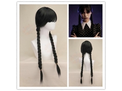 Traje De Cosplay Wednesday Addams Nevermore Academy Uniforme Escolar Unisex Polyester Xl Peluca 2