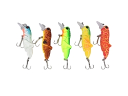 Mini señuelos de pesca innovadores, pesca de lubina con cebo artificial, fabricados con anzuelos de acero con alto contenido de carbono, ideales para aventuras de pesca.
