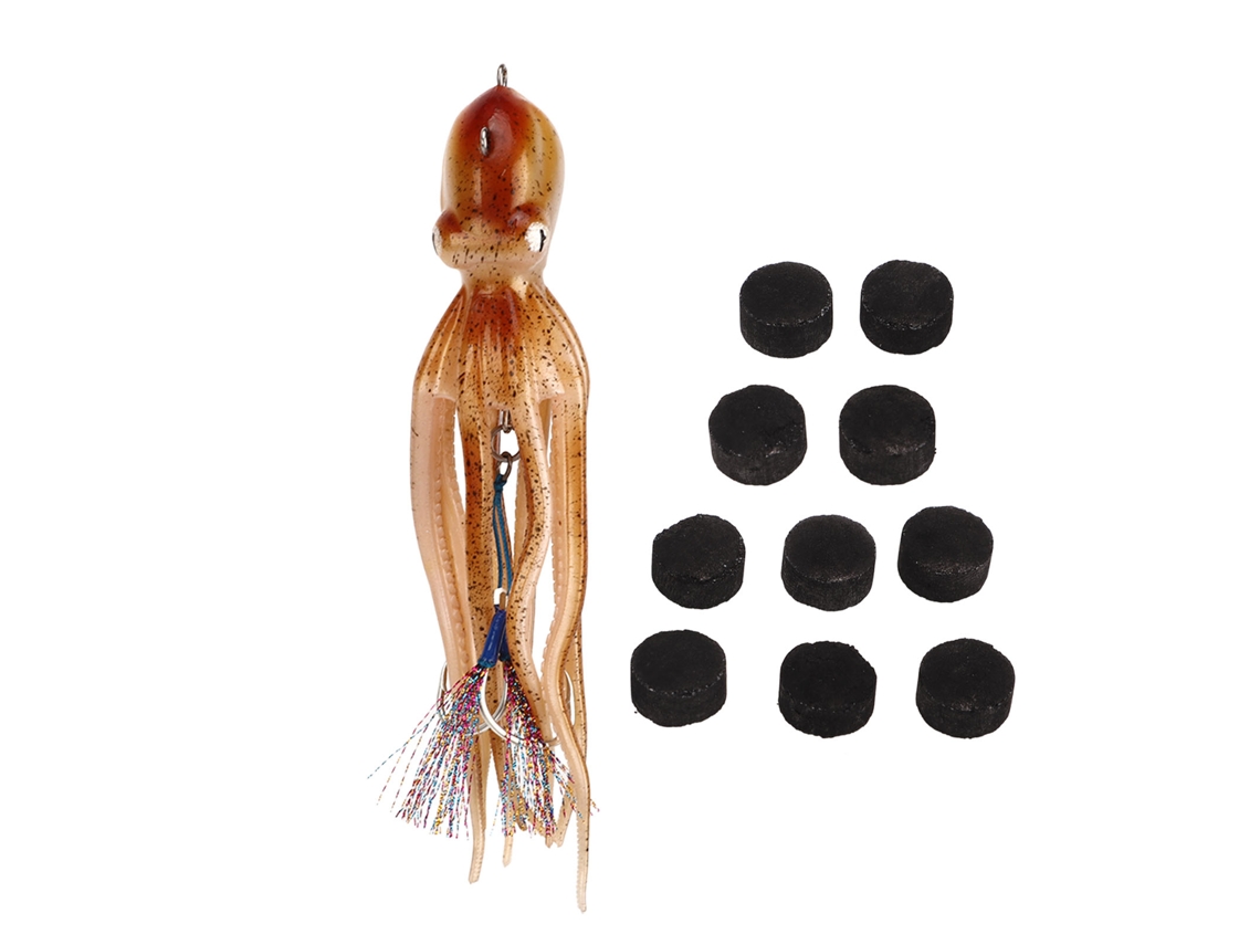 2026rebe-anzuelos De Pesca De Pulpo Simulados Con Faldilla Para Troleo, Jigs Con Tinta Atrapante Para Agua Dulce Y Salada