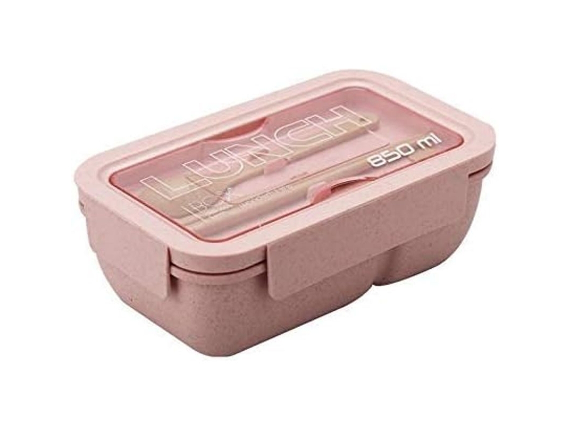 2026-41299-bandeja Térmica Para Adultos 850ml Material Saludable Bandeja De Almuerzo Microondas Contenedor De Alimentos Rosa