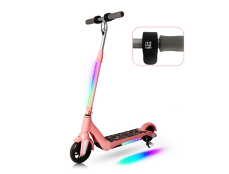 Patinete Eléctrico NEI-WAI F6 Rosa Para Niños (Velocidad máx: 15 Km/h- Carga 50 kg- Autonomía: 7Km)