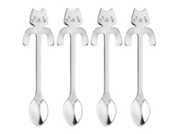 2026da-linjou Cucharas De Café Y Té De Acero Inoxidable, Estilo Lindo, 4 Piezas