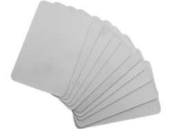 10 Tarjetas De Visita De Acero Inoxidable Cepillado, A Doble Cara, Con Esquinas Redondeadas, En Blanco Para Grabar.