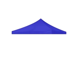 Toldo Plegable Cuadrado Azul De Tela Oxford, Resistente A La Lluvia Y A Los Rayos Uv, 2,9 X 2,9 M.