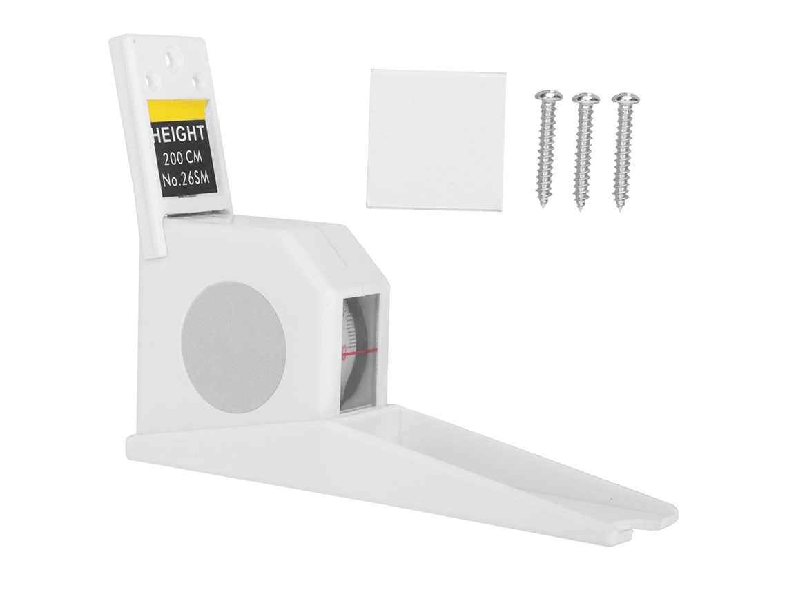 Vara De Medición De Altura Retráctil, 2 Metros, Herramienta Portátil Para Uso Doméstico, Para Adultos Y Niños, Color Blanco.