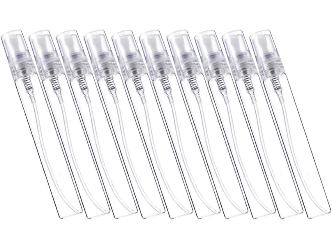 Lot De 25 Frascos Parfum En Verre 10 Ml Transparents Pulvérisateur Botellas Cosmétiques Portátils