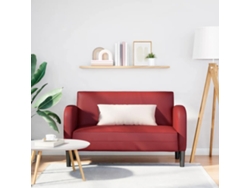 Sofá De Salón | Sofá De Descanso | Sofá Loveseat Rojo Vino 110 Cm Cuero Sintética