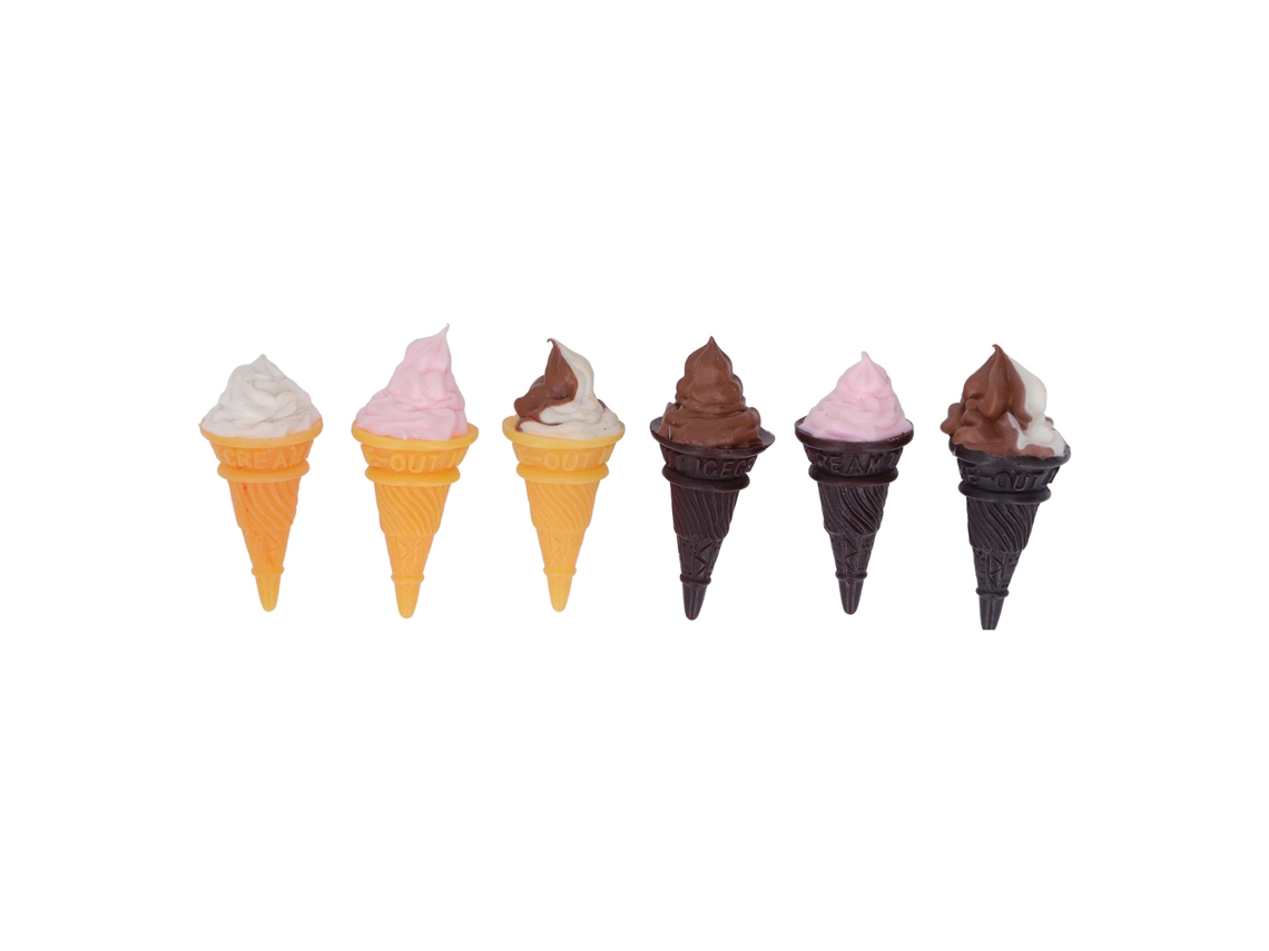 Piezas De Helados En Miniatura Para Decoración De Casas De Muñecas, Comida Simulada Adorable