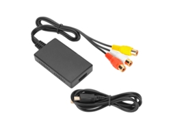 Interfaz Convertidora Multimedia Rca/av A Hd Con Fuente De Alimentación Micro Usb Para Ps One