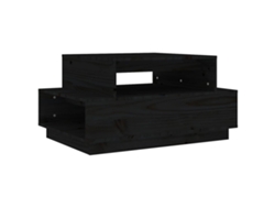 Mesa de centro MAISON EXCLUSIVE negra de madera maciza de pino (80 x 55 x 40,5 cm)