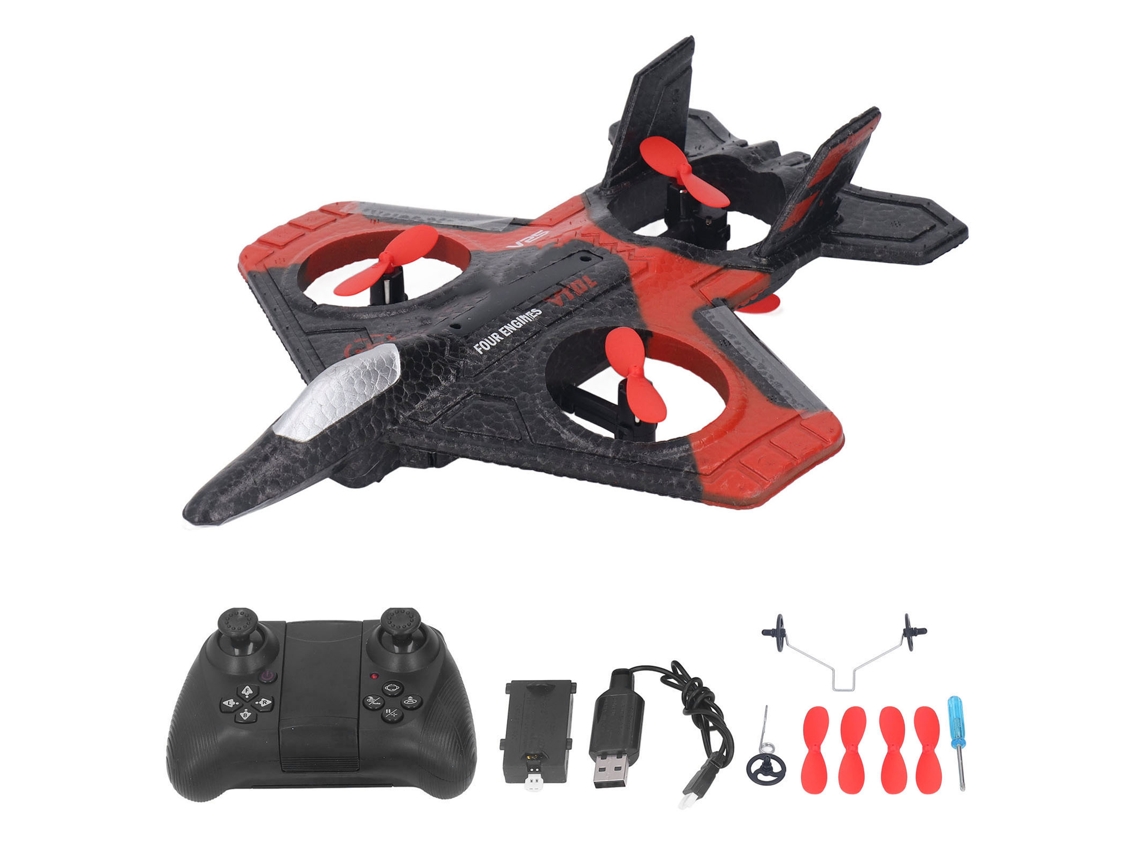 Dron V25 Con Fotografía Aérea 4k, Control Remoto, Juguete Para Niños De 14 Años En Adelante, Rojo, 1 Batería