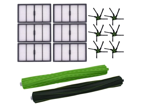 Piezas de repuesto para Robot aspirador Irobot Roomba S Series S9 9150 S9 Plus 9550, 1 cepillo giratorio, 6 filtros, 6 cepillos de esquina