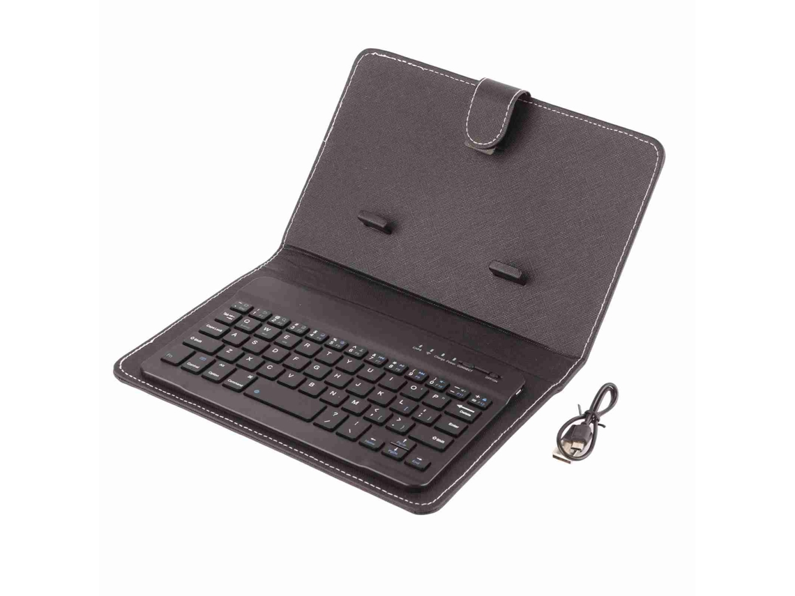Capa Flip Com Teclado Bluetooth Sem Fio Universal Para Celulares Ios/android Preto Com Suporte
