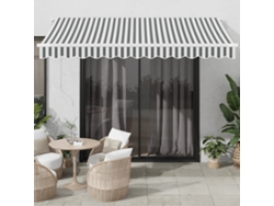 Toldo retráctil automático 350x250 cm antracita y blanco Wsd680489 Lovely Home