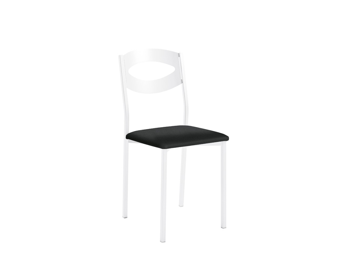 Cadeira de Cozinha Branca Olga 38x86x47cm Michigan Preto FANMUEBLES