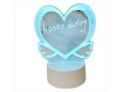 Luz nocturna LED transparente, luz nocturna USB, escritura borrable, Rosewell Heart