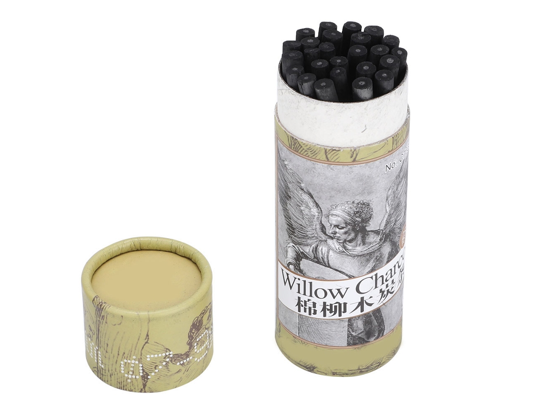 25 Lápices De Carboncillo Para Arte, Dibujo, Bocetos Y Material Escolar De Arte.