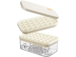 Molde Para Cubitos De Hielo De 56 Compartimentos Con Tapa Y Compartimento De Almacenamiento Para Congeladores, Libre De Bpa. Panoona