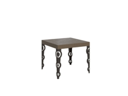 Mesa extensible Karamay 90/246x90 cm gris paloma con patas antracita Itamoby