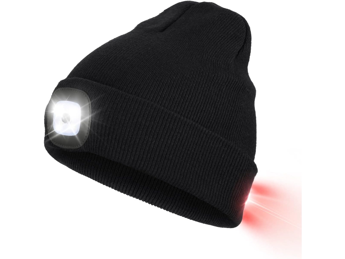 RNEMITERY Gorra de invierno unisex para actividades al aire libre, con luz LED manos libres y brillo ajustable para hombres y mujeres.