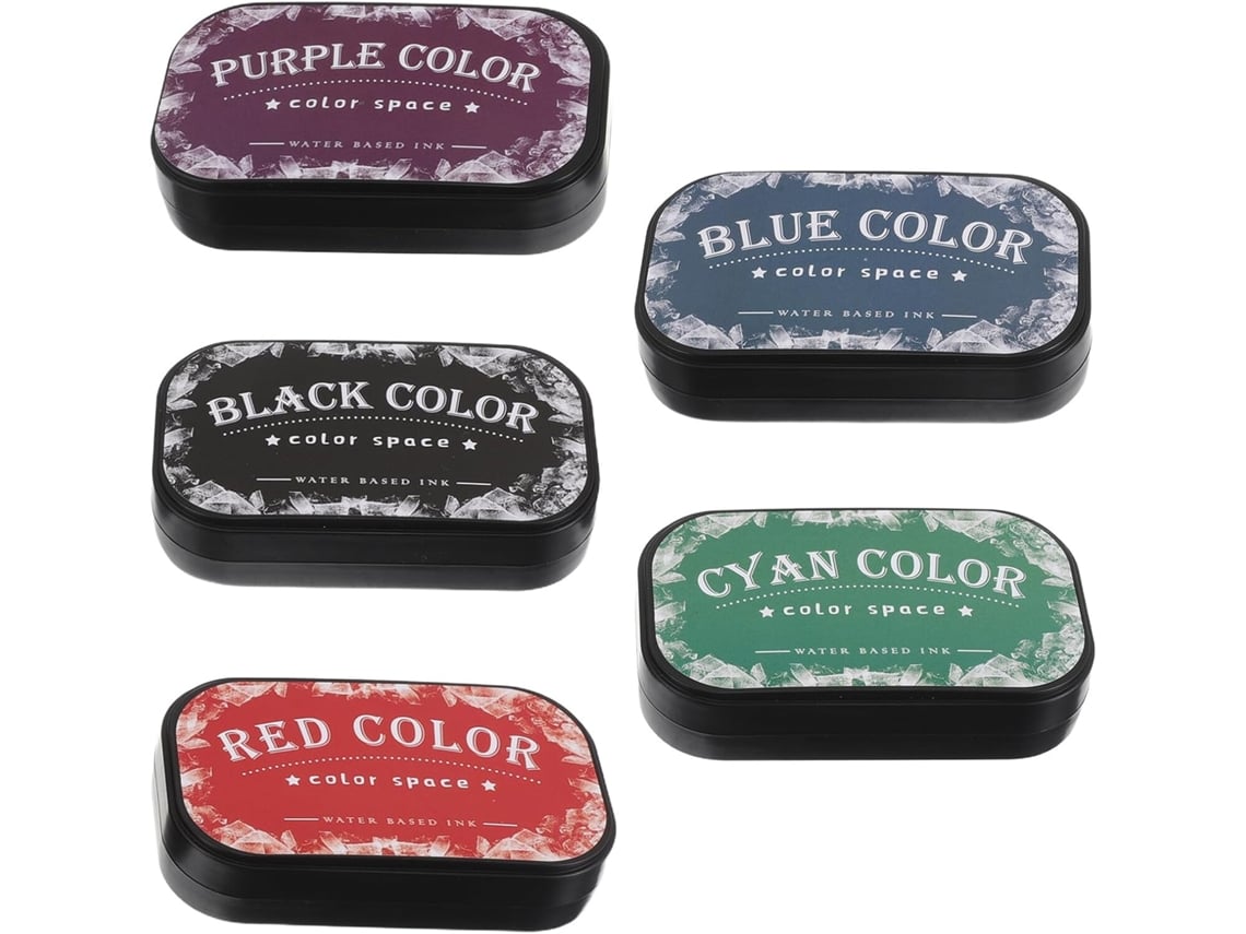 5 Almohadillas Lavables Para Huellas Dactilares Con Tinta Pigmentada Resistente A La Decoloración.
