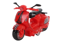 Motocicleta de colección para mujer, fabricada en aleación de metal por ATS, para niños y niñas, color rojo.