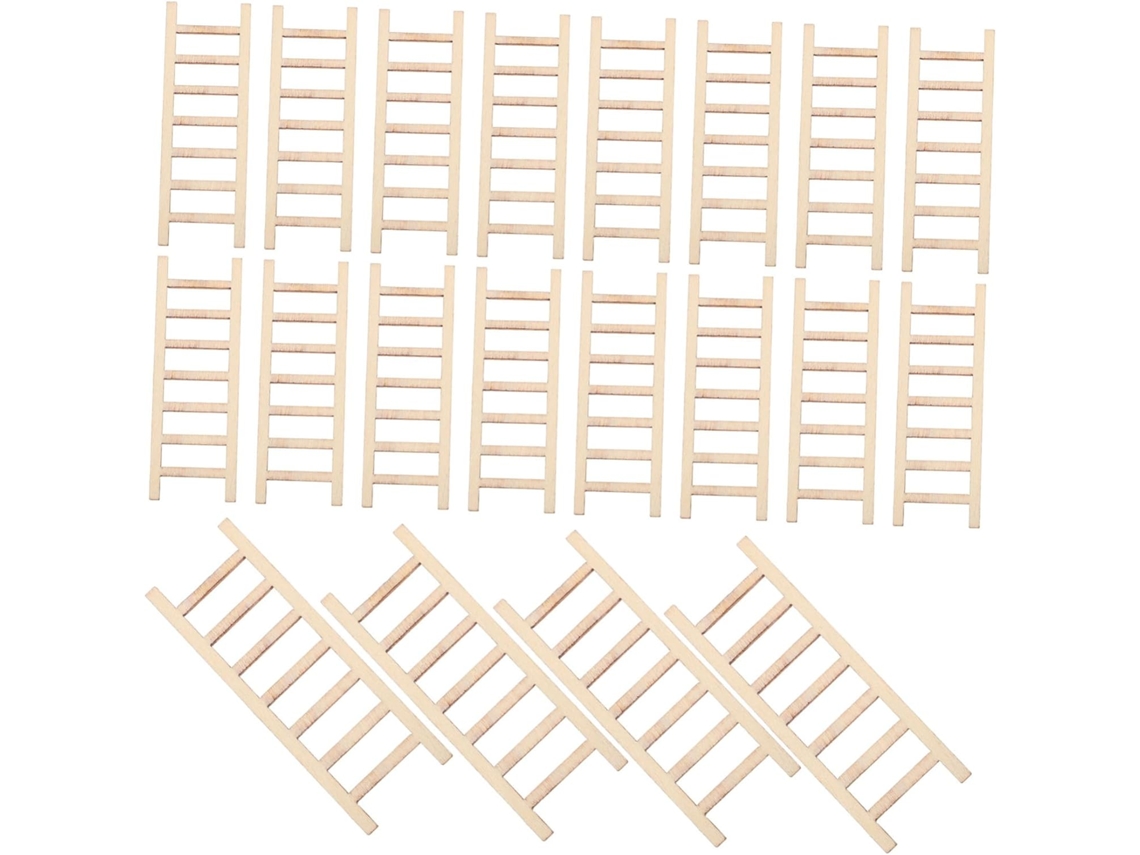 Escalera Decorativa De Madera De 20 Piezas Para Casa De Muñecas, Juguete De Interior, Mini