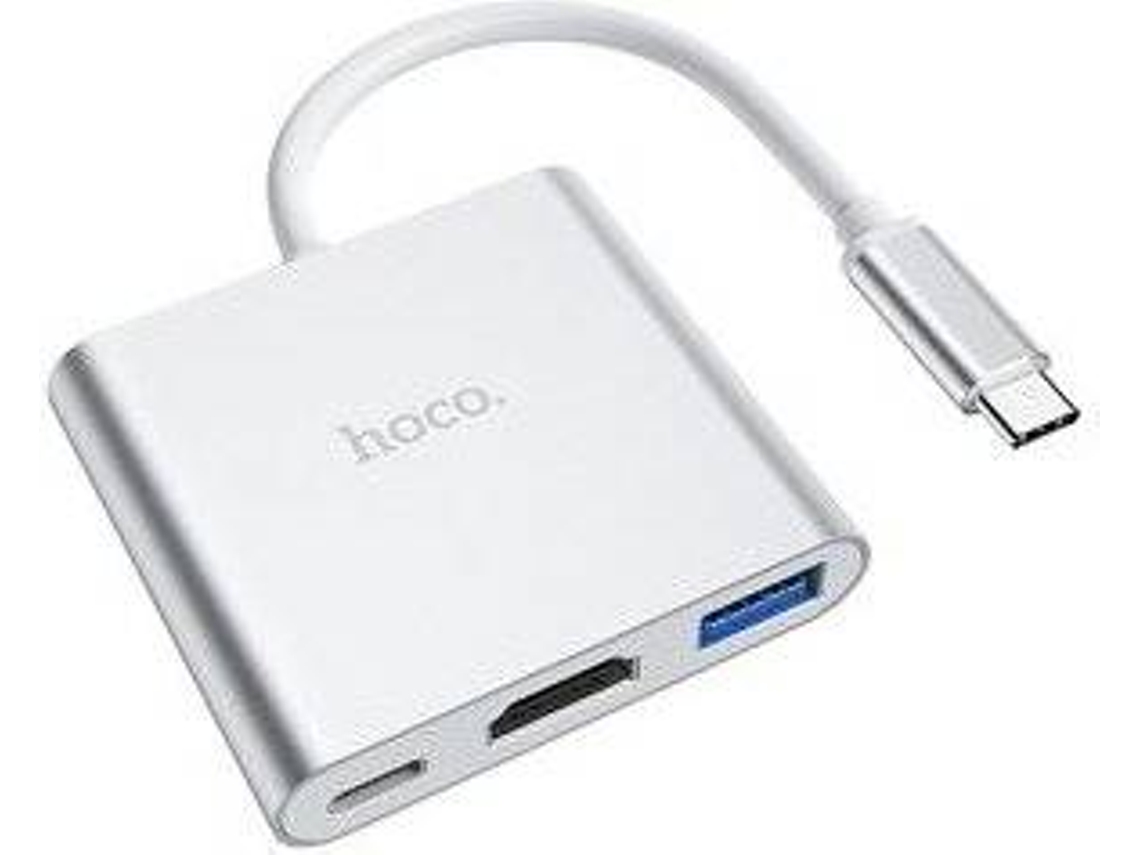 Adaptador HOCO Hb14 (Type C Usb3.0 + Hdmi + Pd67W)