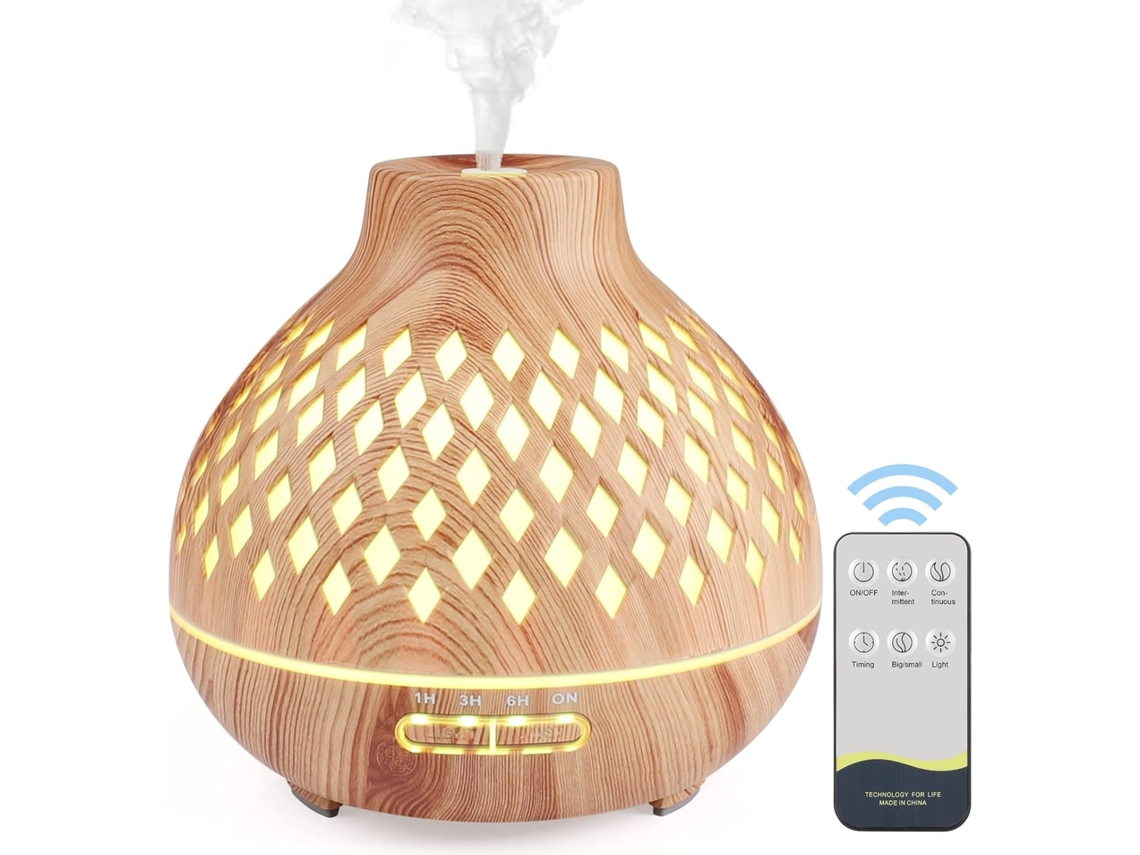 Difusor Eléctrico 400ml Ultrasónico C/ Mando Distancia Para Casa Yoga