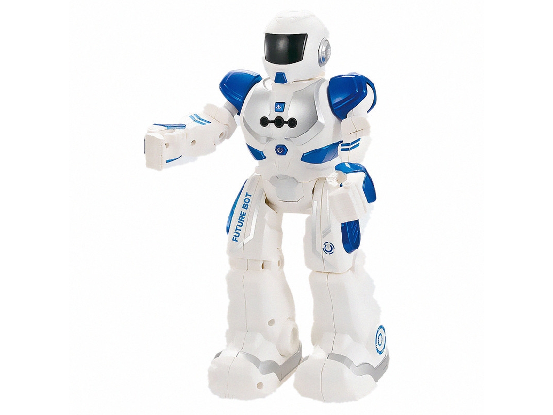 Juguete robótico HALINUIA compatible con robots (recargable, programable, baila, sensor de gestos, azul)