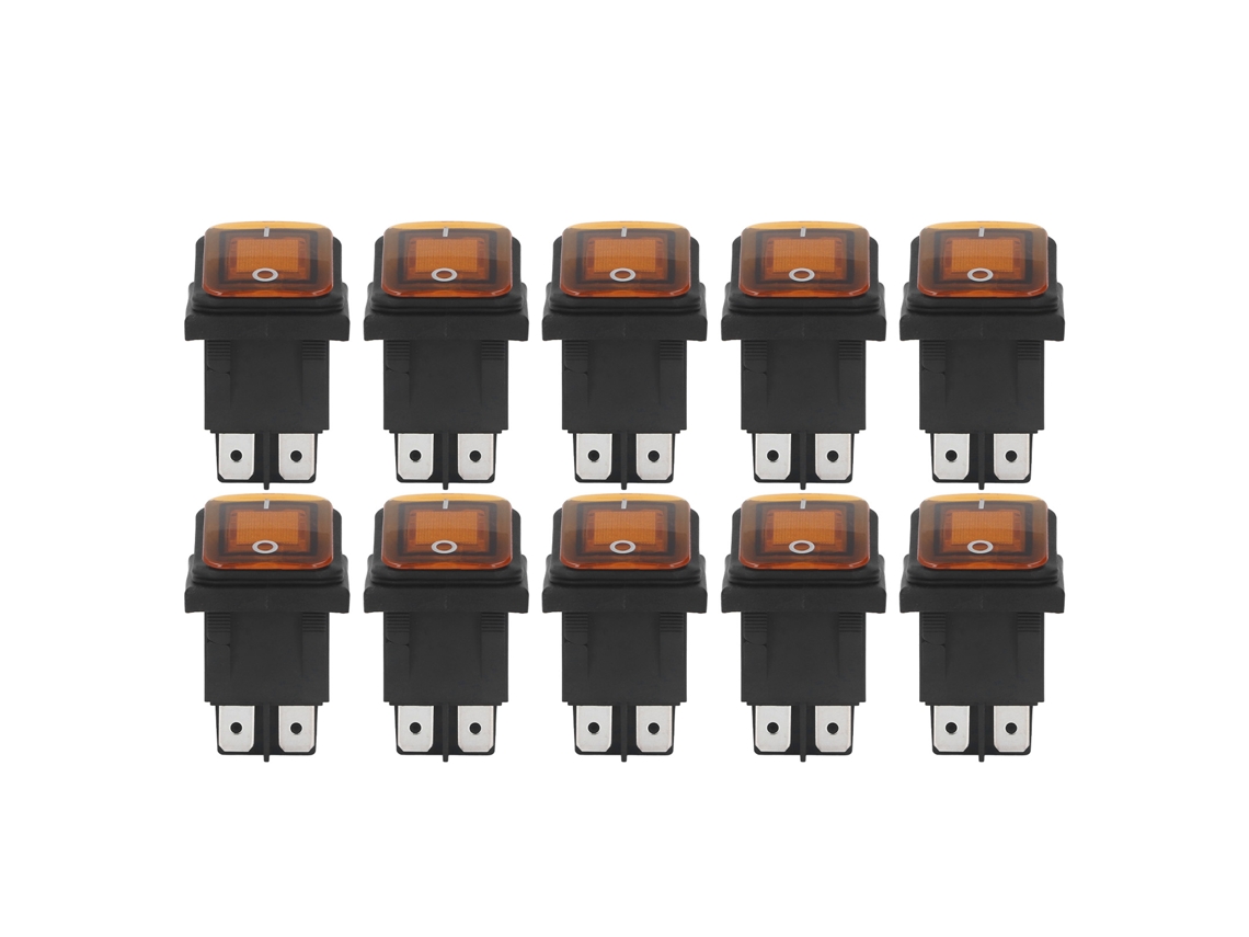 10 Interruptores Basculantes De 2 Posiciones (encendido/apagado), 30 A, 4 Pines, Con Luz Led Para Embarcaciones.