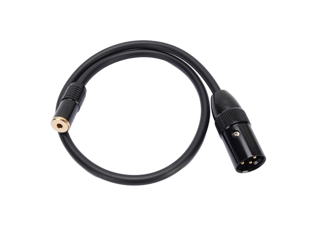 Cable Adaptador De 3,5 Mm Hembra A Xlr Macho Con Conector Chapado En Oro De 24 Quilates Para Micrófono Y Altavoz.
