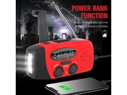 Radio De Emergencia Con Energía Solar Y Manivela, Fm/am/alerta Meteorológica Noaa Con Luz Led Y Batería Externa.