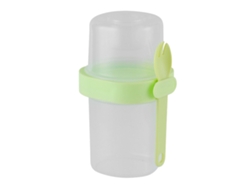 Vaso Mezclador Portátil De Dos Niveles Para Ensaladas Con Tapa Y Cuchara Para Frutas, Verduras Y Hortalizas.