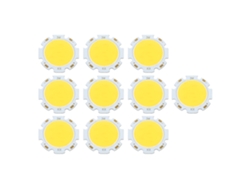 10pcs Chip Cob Led Redondo 3w Potente Bombilla Luz Blanco Natural