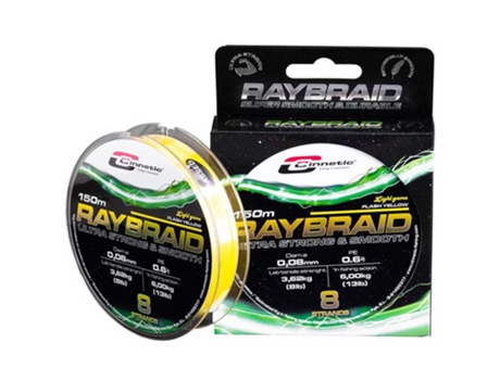 Trançado Raybraid Light Game Flash 150 M Amarelo 0.100 Mmcinnetic
