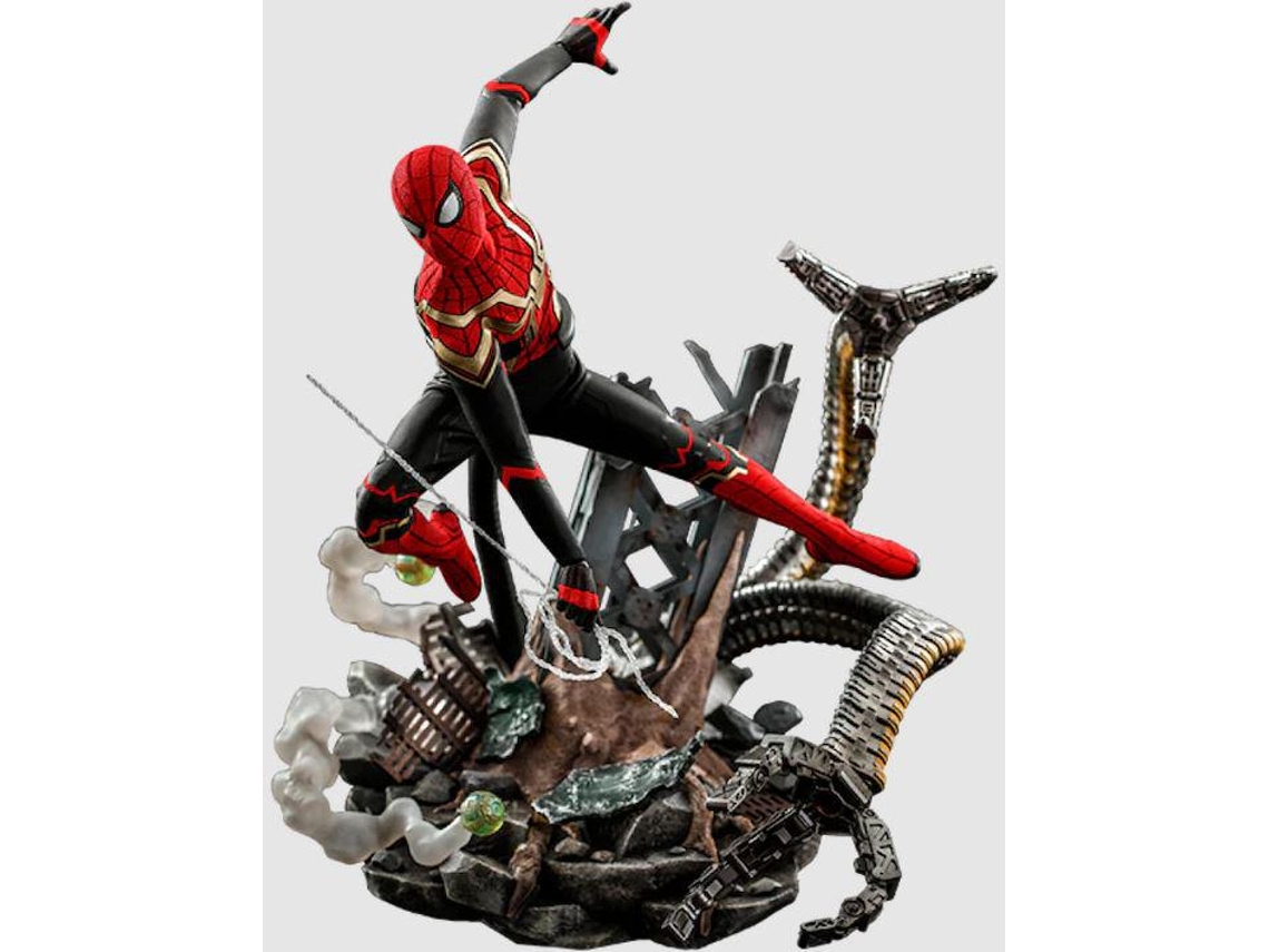 Hot Toys Figura de Spider-Man Traje Integrado Deluxe 12'' Figura Escala 1:6 SPIDERMAN