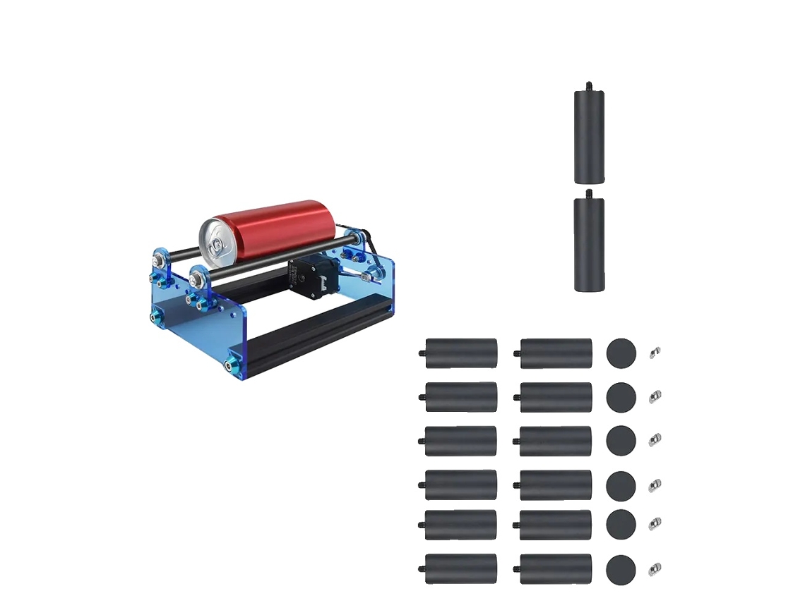 Eje giratorio láser, rotación de 360 grados, anchos ajustables, kit de extensión del eje Y