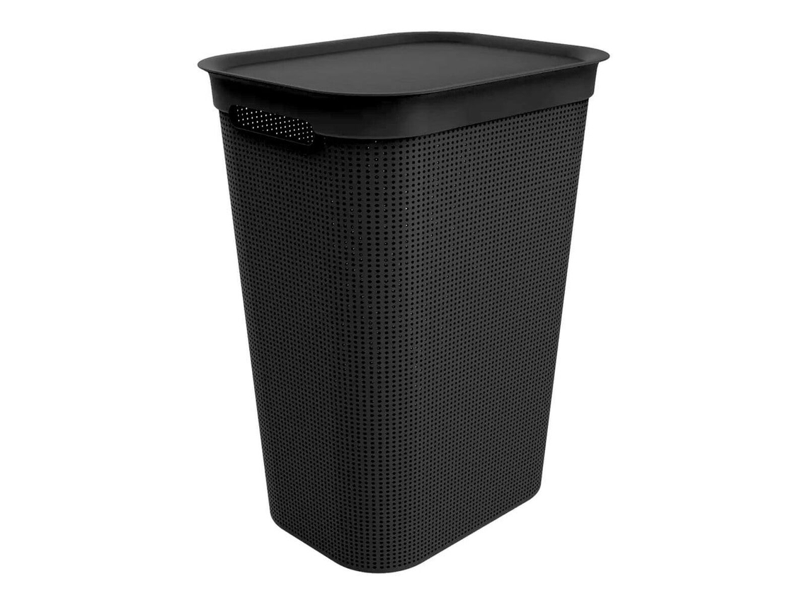 Cesto para la Ropa ROTHO Brisen (Negro - Plástico - 50 L)