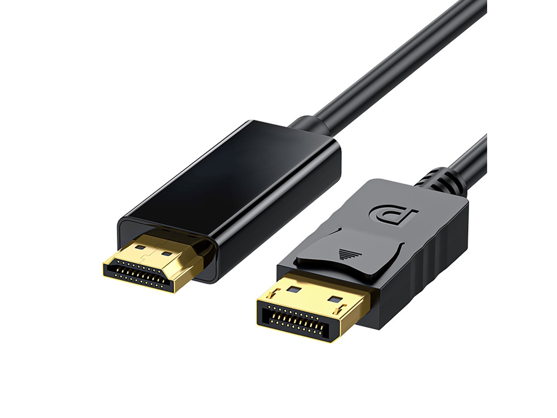 Cable Displayport A Hdmi Macho A Macho Chapado En Oro, Adaptador 4k 60hz Para Entretenimiento Y Reuniones.