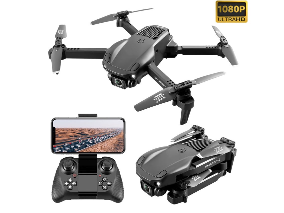 Mini dron con control remoto V22 (1080P - Duración de la batería: 15 min - Negro) YIZHOOD
